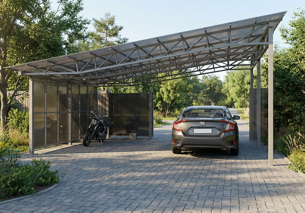 Проект односкатного навеса 2