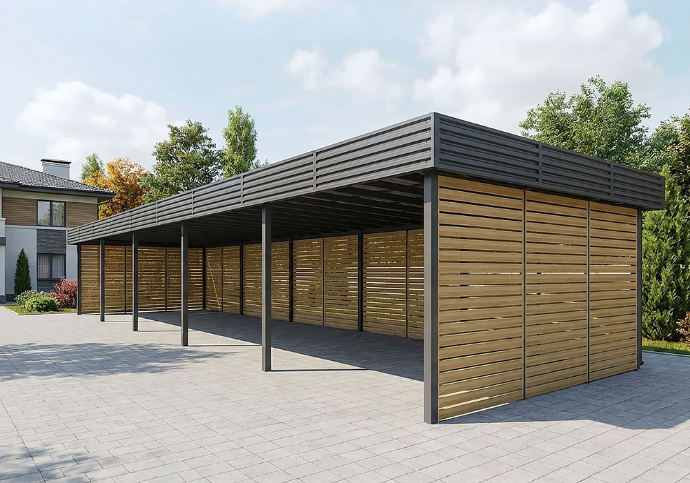 Навес для парковки 3 и более автомобилей