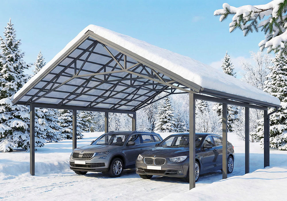 Проект двускатного навеса 2