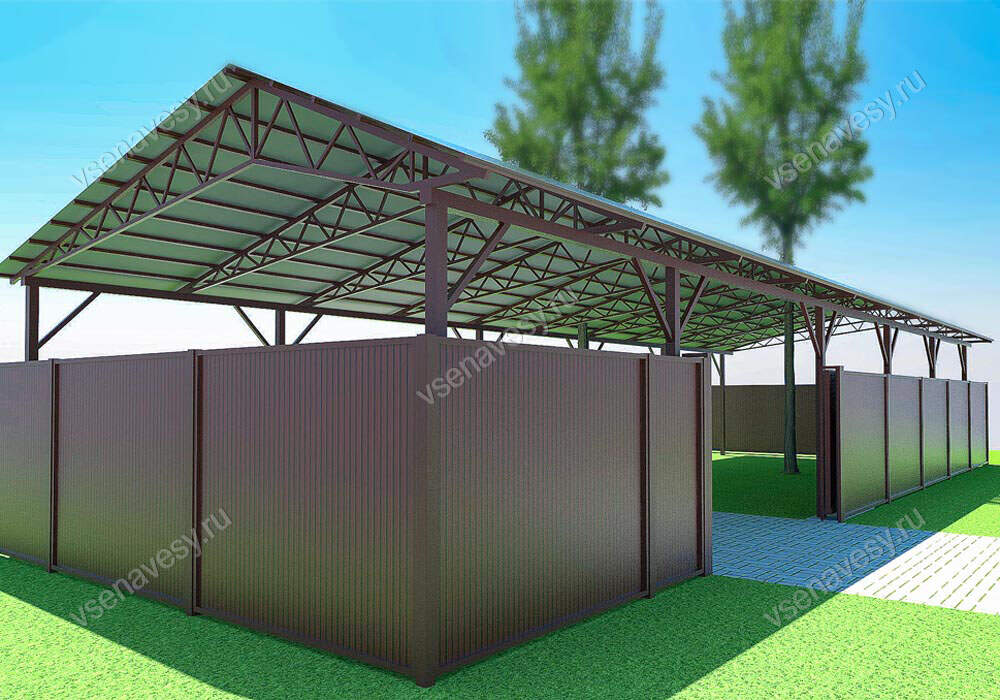 Навес из профлиста (металлопрофиля)