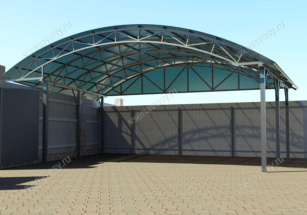 Проект навеса для машины из поликарбоната