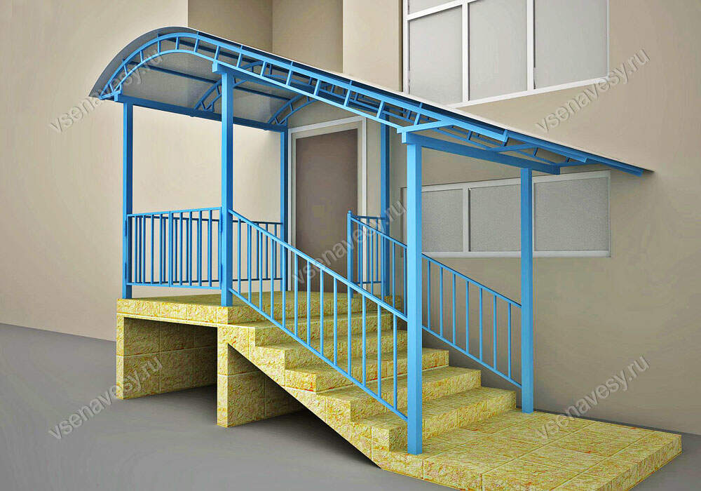 Навес над входом в дом (крыльцом)