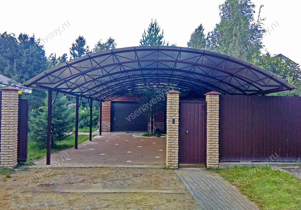 Навес для машины купить на дачу