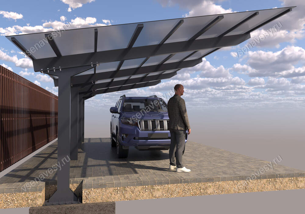 Консольный навес для автомобиля