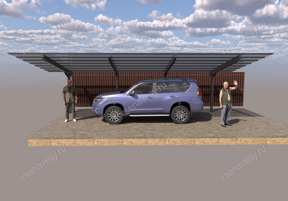 Металлический навес консольный